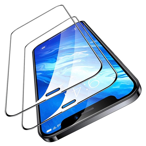 Apple iPhone 12 Pro Max CaseUp Tam Kapatan Ekran Koruyucu Siyah 3